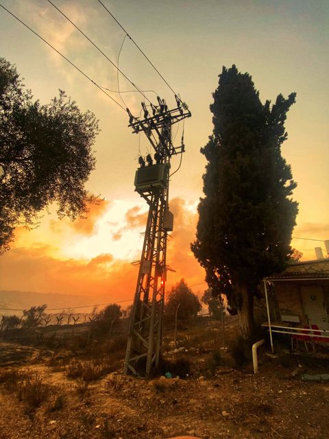 השריפה הגדולה בהרי ירושלים אמיר בילו, חברת החשמל
