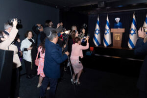 דוד בן גוריון במיצג ההולגרמות החדש במוזיאון ידידי ישראל צילום ניסים ששון